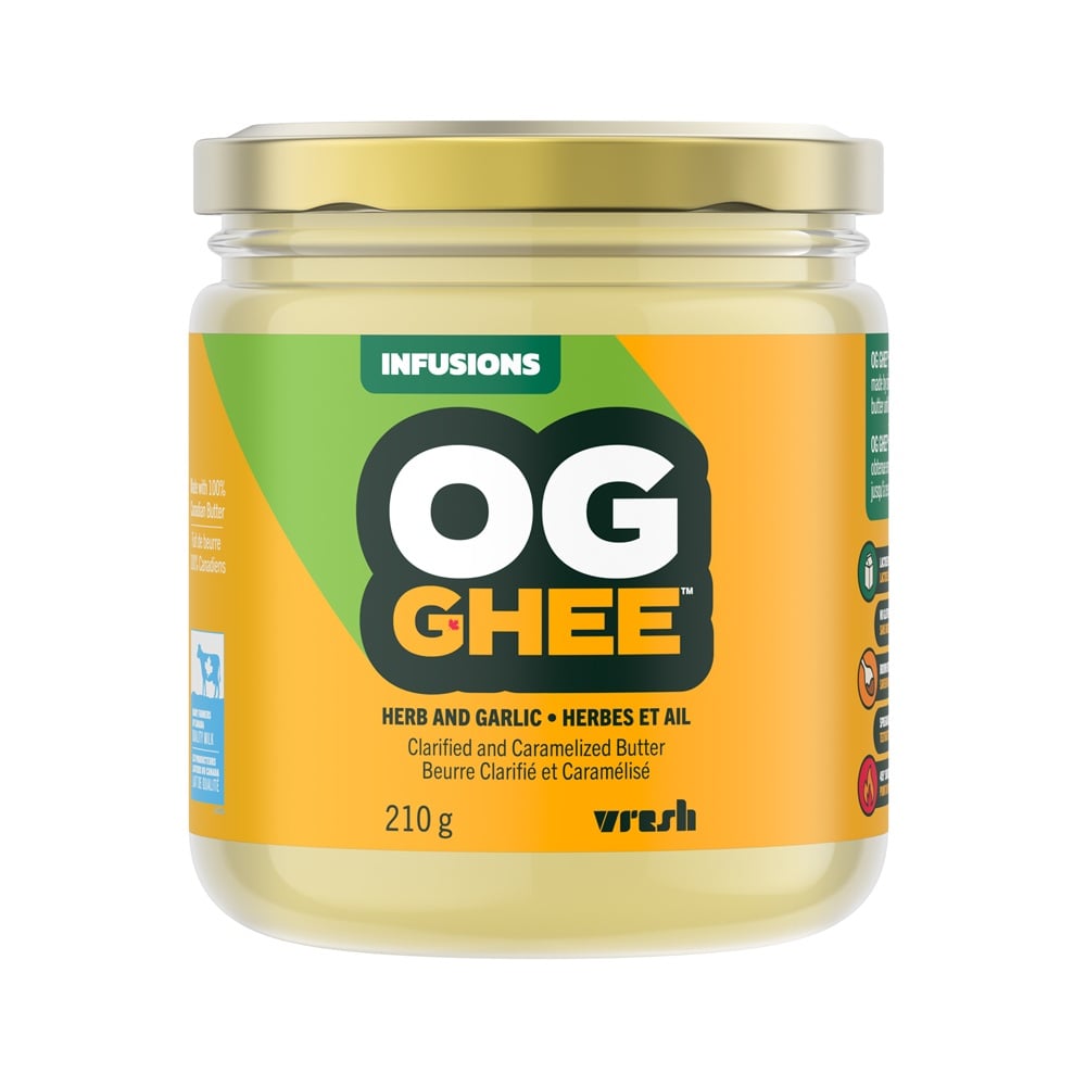 OG Ghee Herb And Garlic Clarified And Caramelized Butter 210g