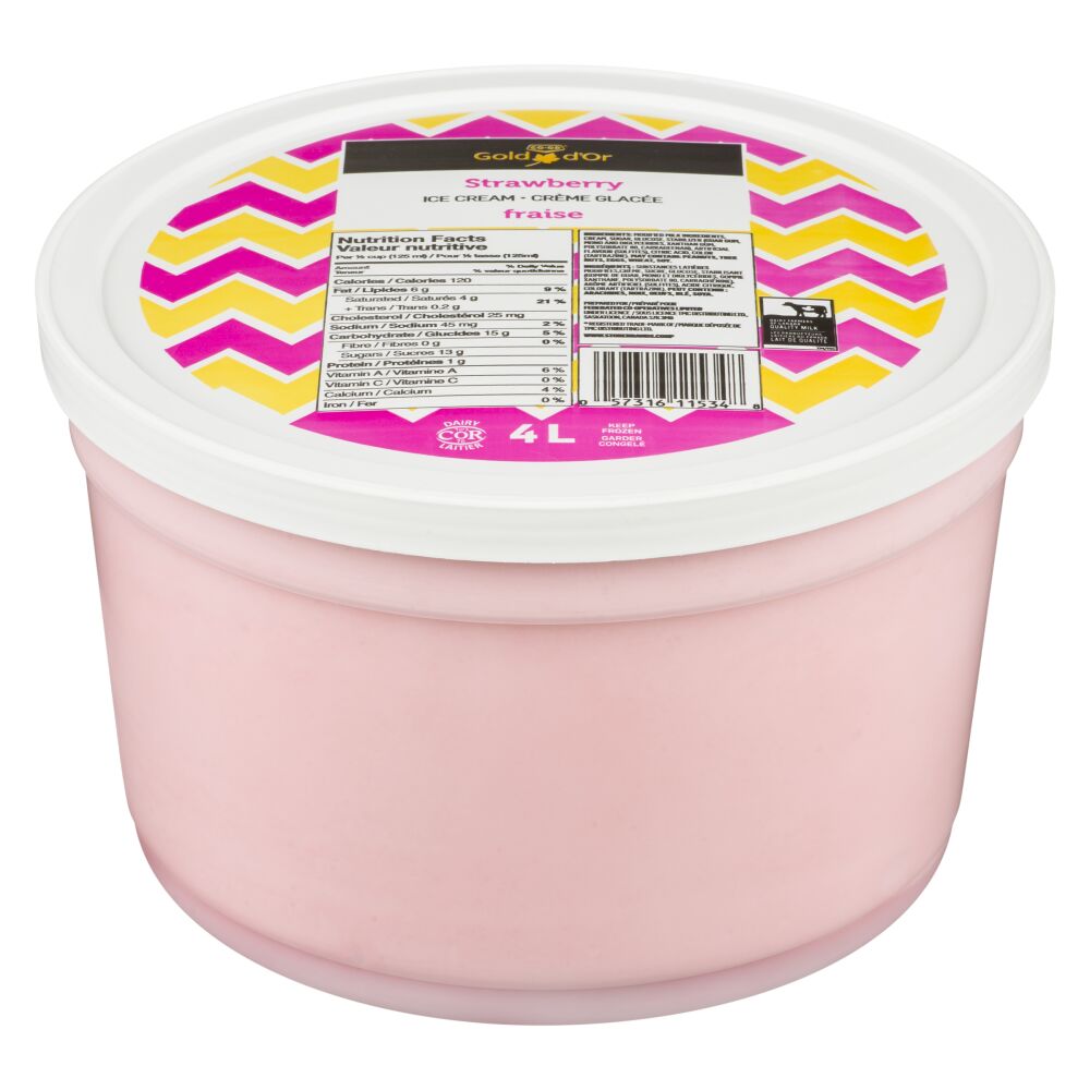 CO-OP Gold Strawberry Ice Cream 4L