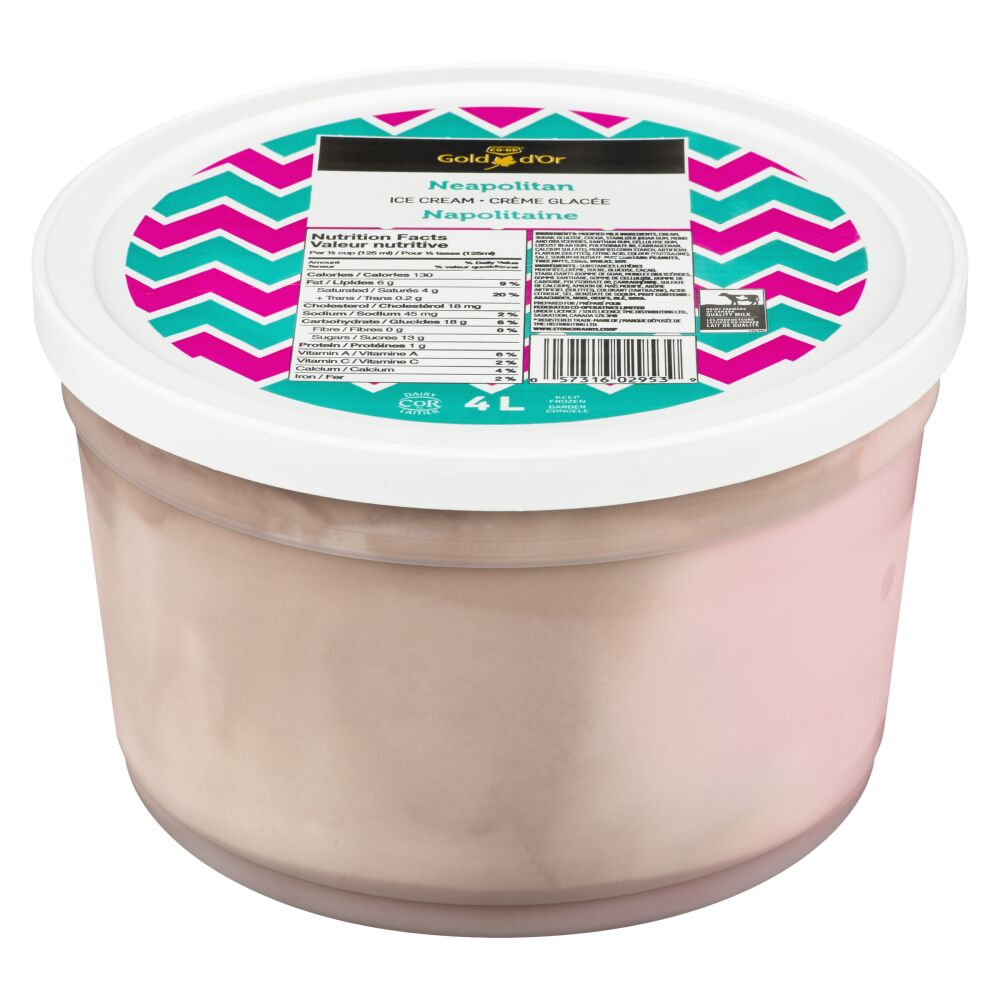 CO-OP Gold Neapolitan Ice Cream 4L