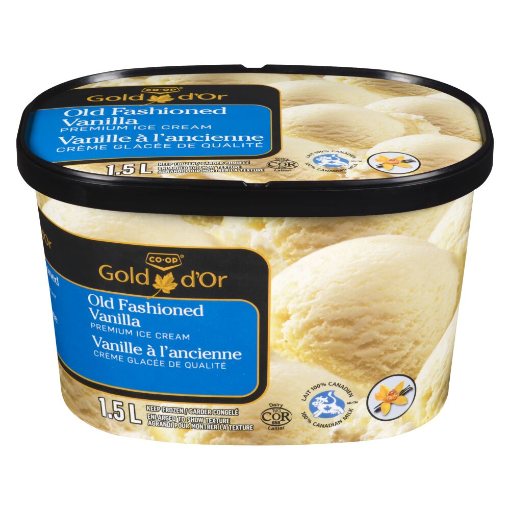 CO-OP Gold Vanilla Old-Fashioned Ice Cream 1.5L