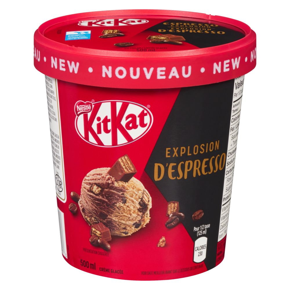 Nestlé Crème glacée explosion d'espresso Kit Kat 500ml