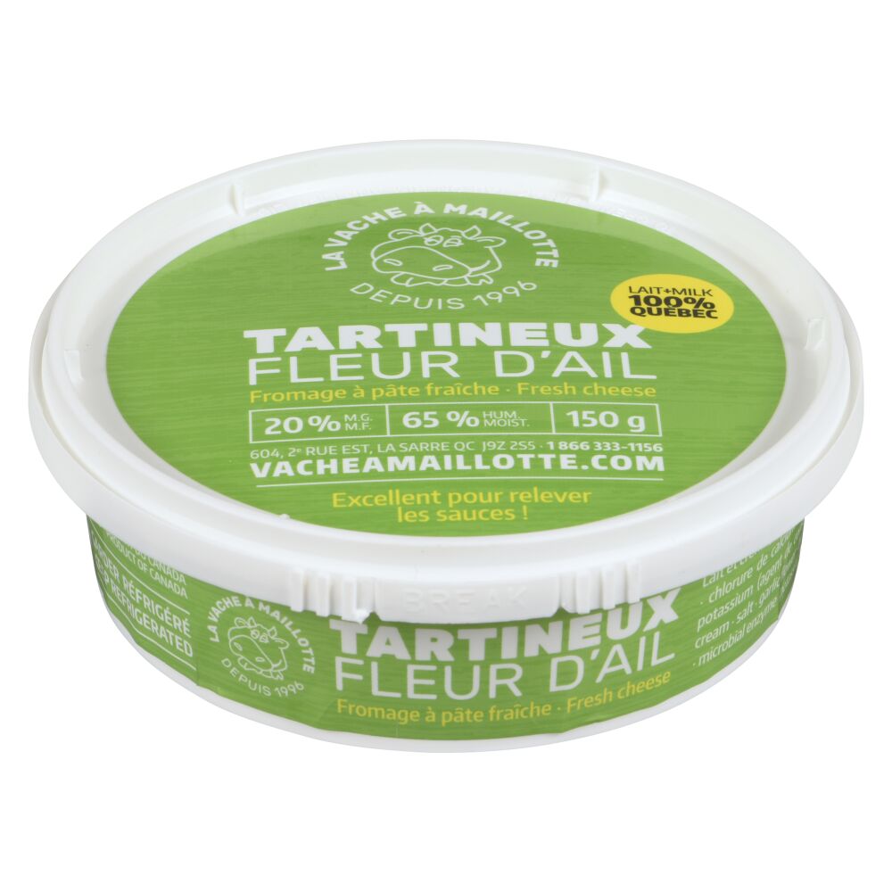 La Vache à Maillotte Tartineux Fleur D'Ail 150g