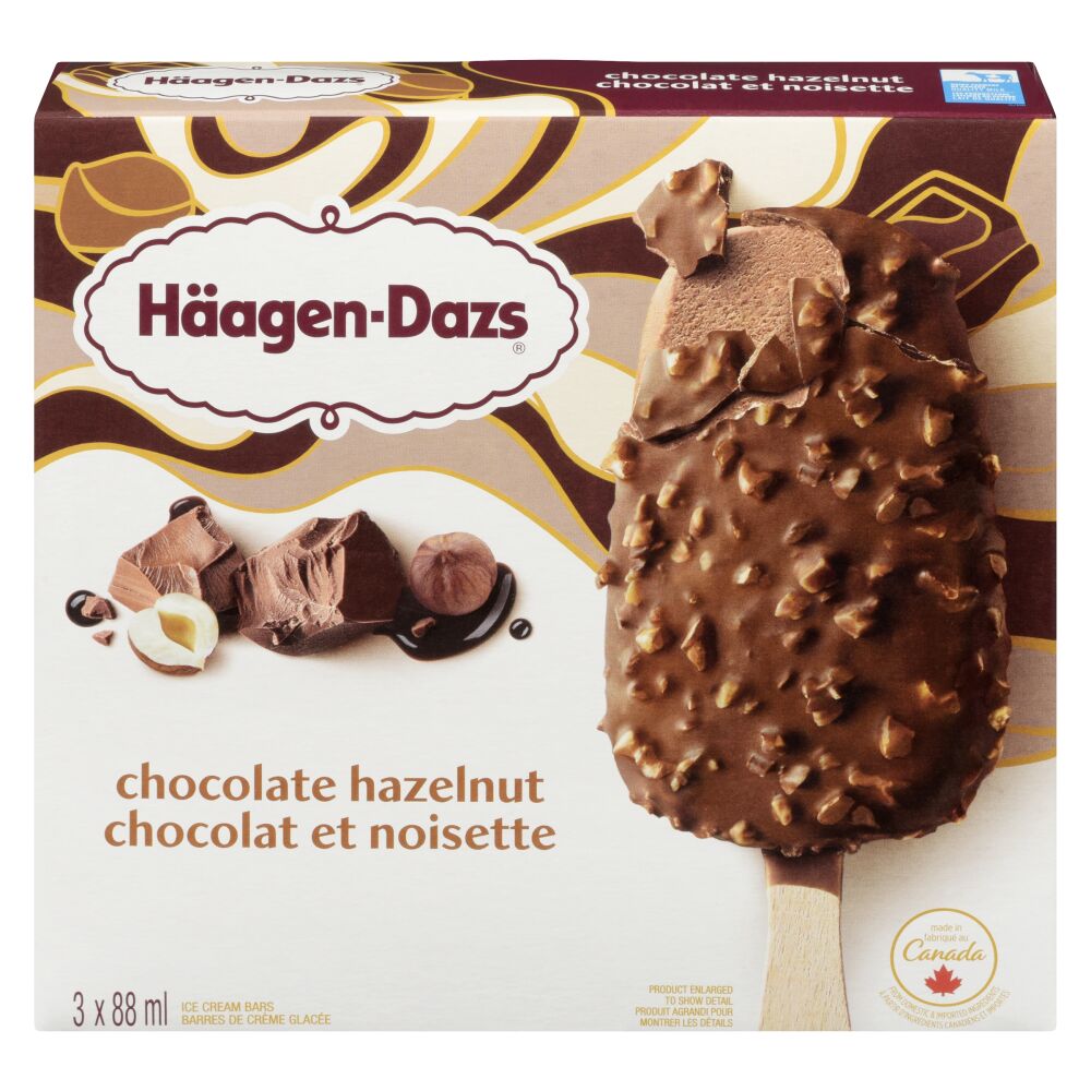 Häagen-Dazs Chocolate Hazelnut Ice Cream Bars 3x88ml