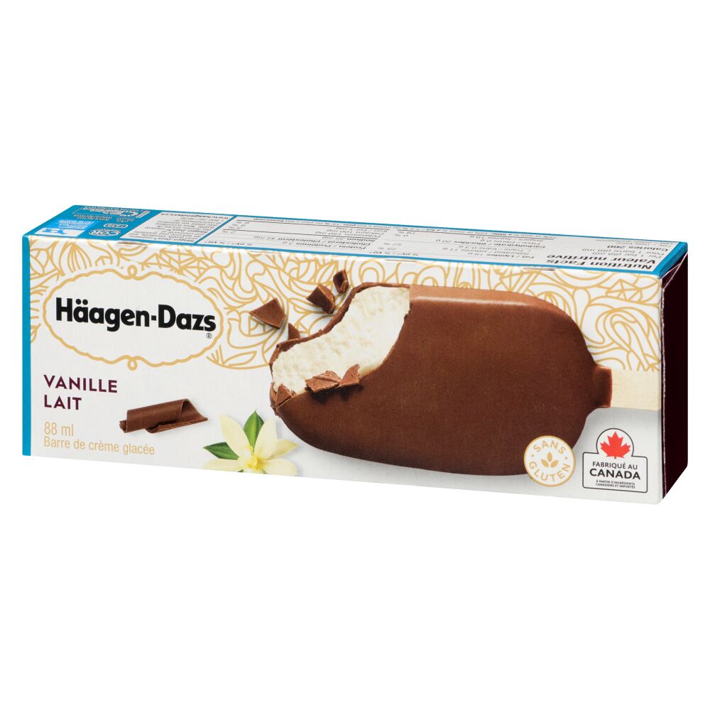 Häagen-Dazs Barre de crème glacée vanille lait 88ml
