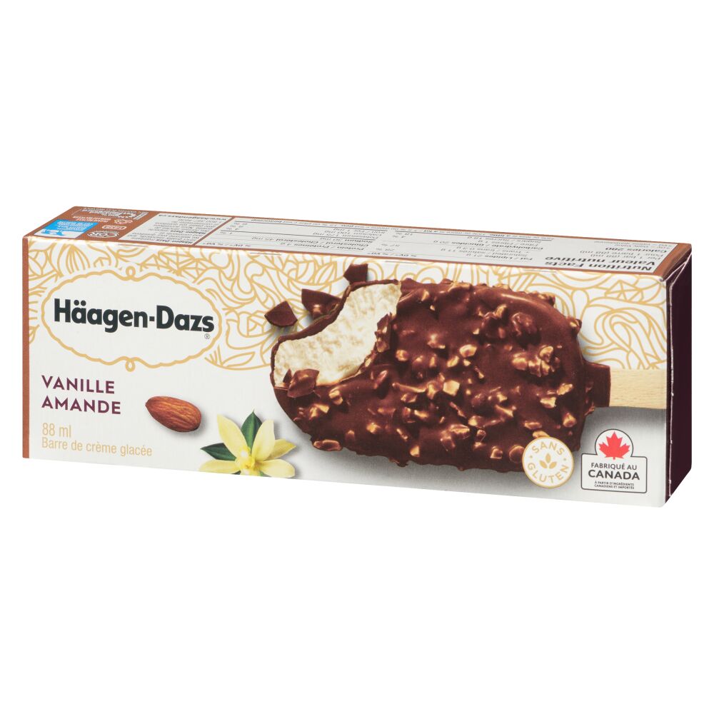 Häagen-Dazs Barre de crème glacée vanille amande 88ml