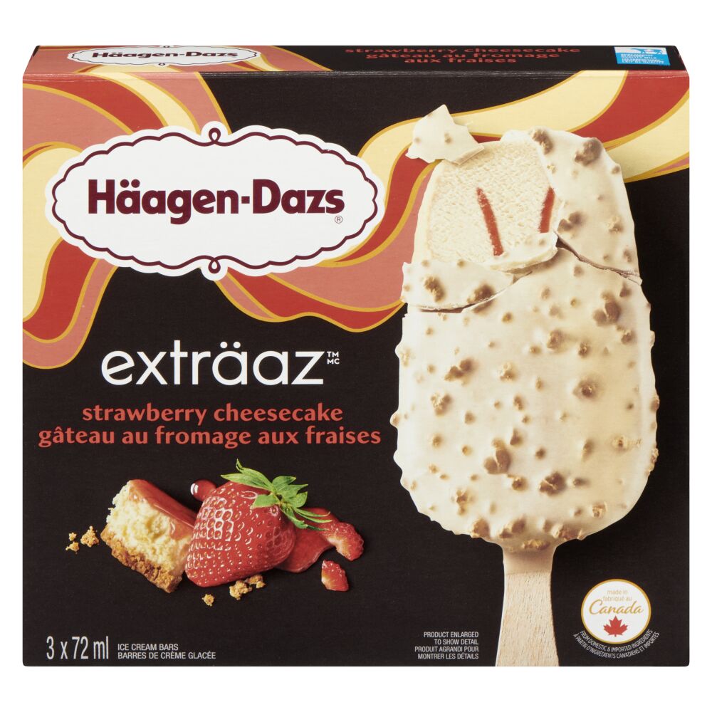 Häagen-Dazs Strawberry Cheesecake Ice Cream Bars 3x72ml
