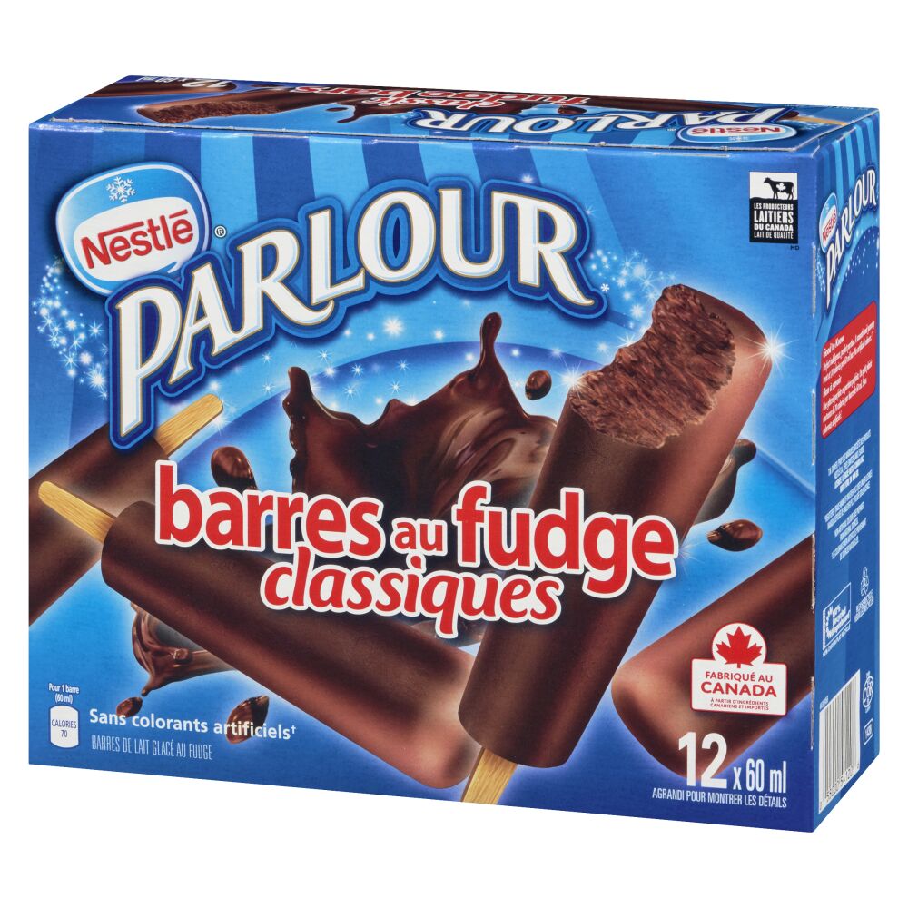 Parlour Barres de lait glacé au fudge classiques 12x60ml