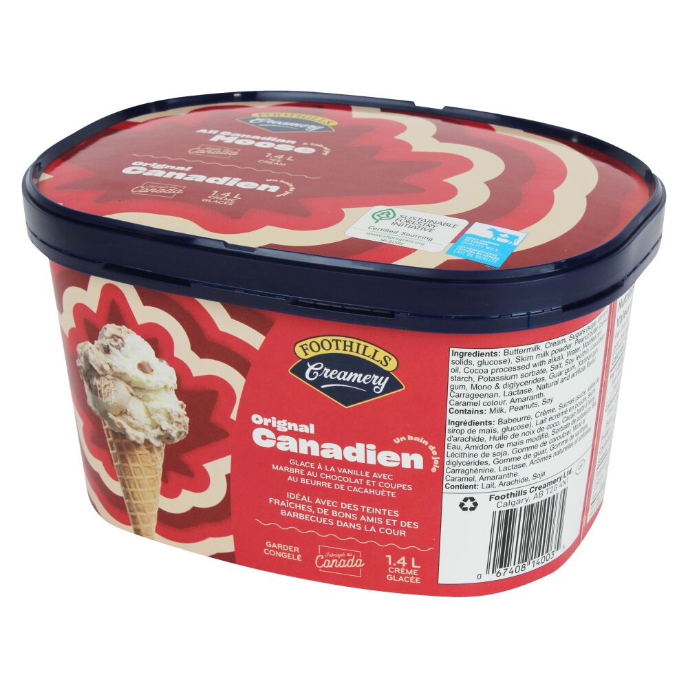 Foothills Creamery Crème glacée orignaux canadiens 1.4L
