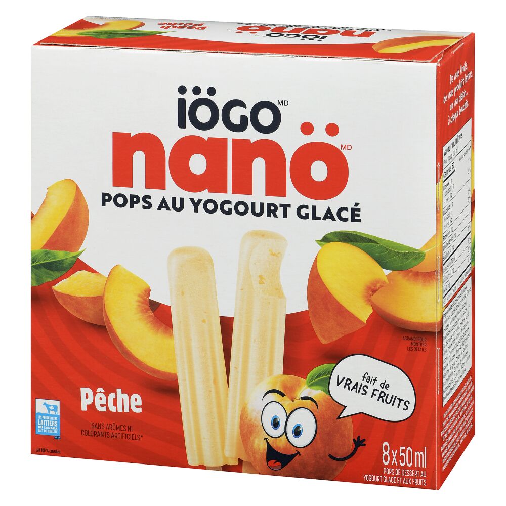 Iögo Nanö Pops au yogurt glacé pêche 8x50ml