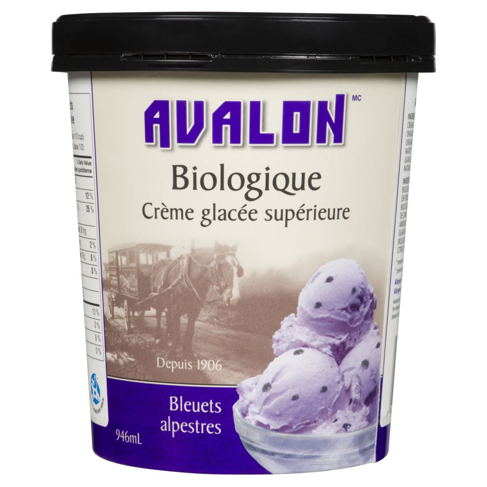 Avalon Crème glacée biologique bleuets alpestres 946ml