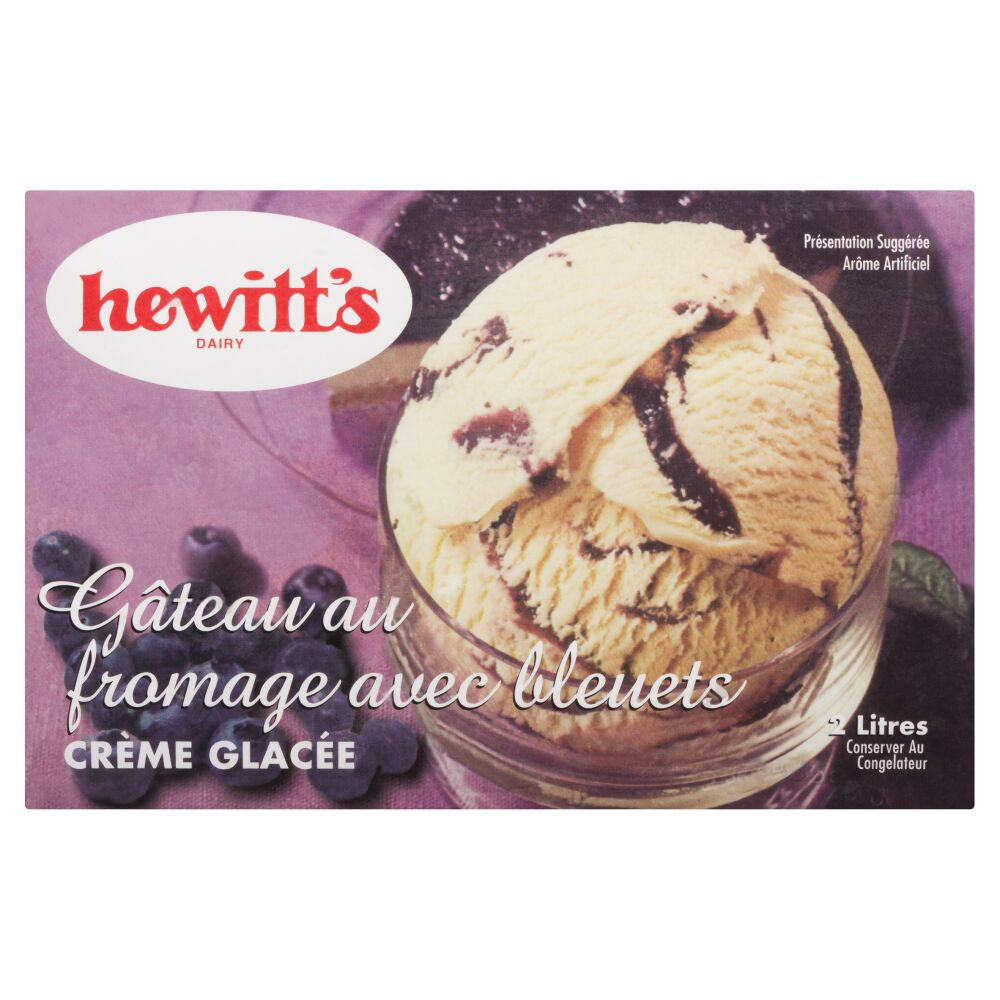 Hewitt's Dairy Crème glacée gâteau au fromage aux bleuets 2L