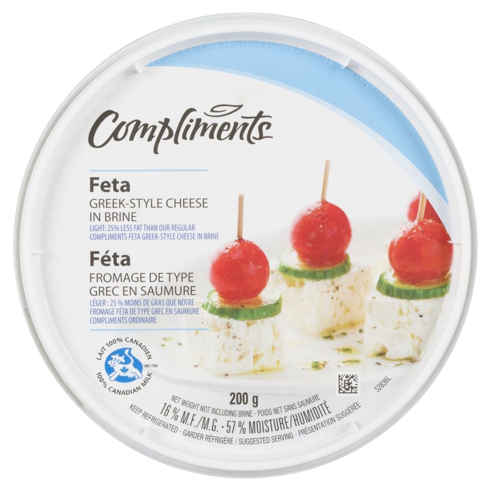 Compliments Light Feta In Brine 200g