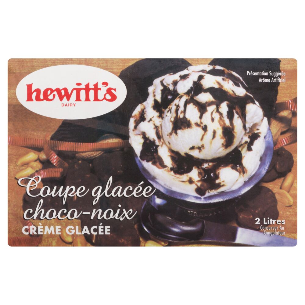 Hewitt's Dairy Crème glacée coupe glacée choco-noix 2L