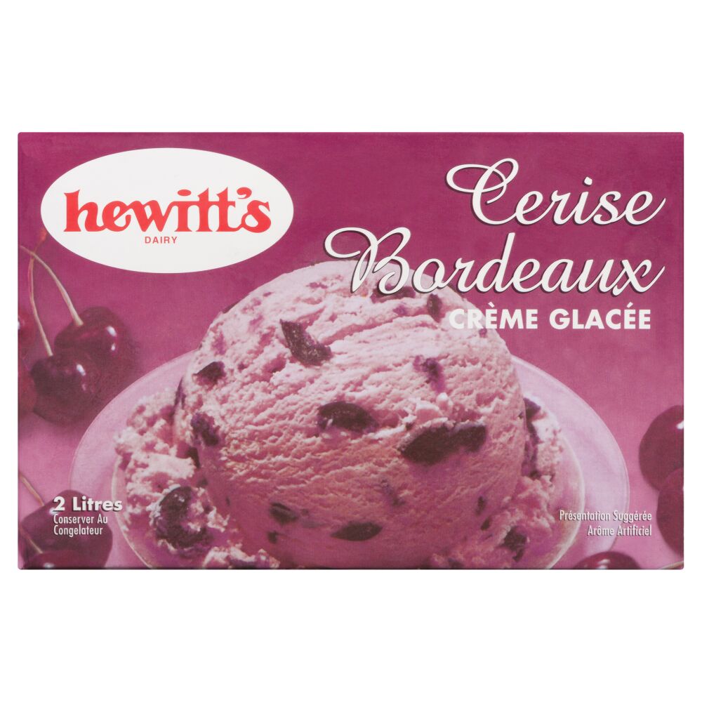 Hewitt's Dairy Crème glacée cerise Bordeaux 2L