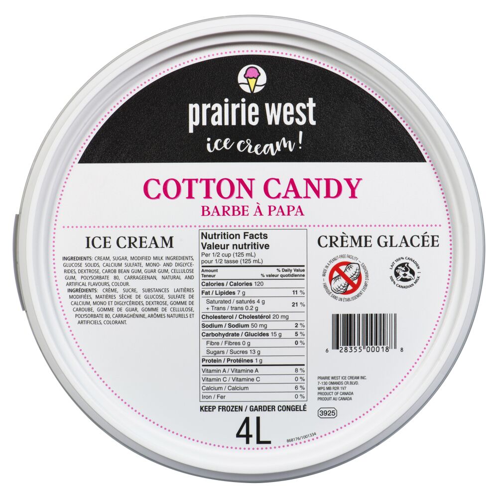 Prairie West Ice Cream! Cotton Candy Ice Cream 4L