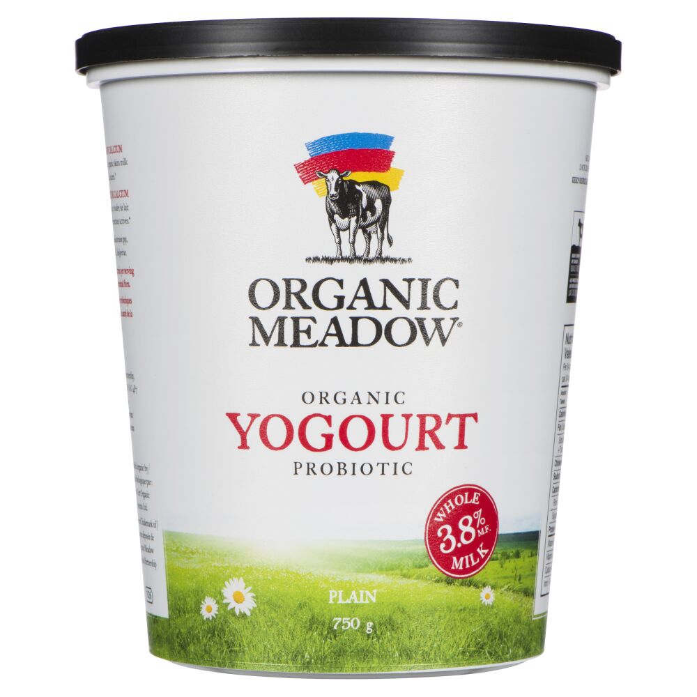 Organic Meadow Yogourt nature probiotique biologique 3.8% M.G. 750g