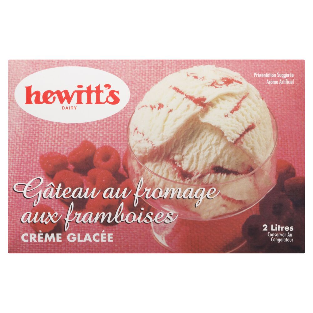 Hewitt's Dairy Crème glacée gâteau au fromage aux framboises 2L