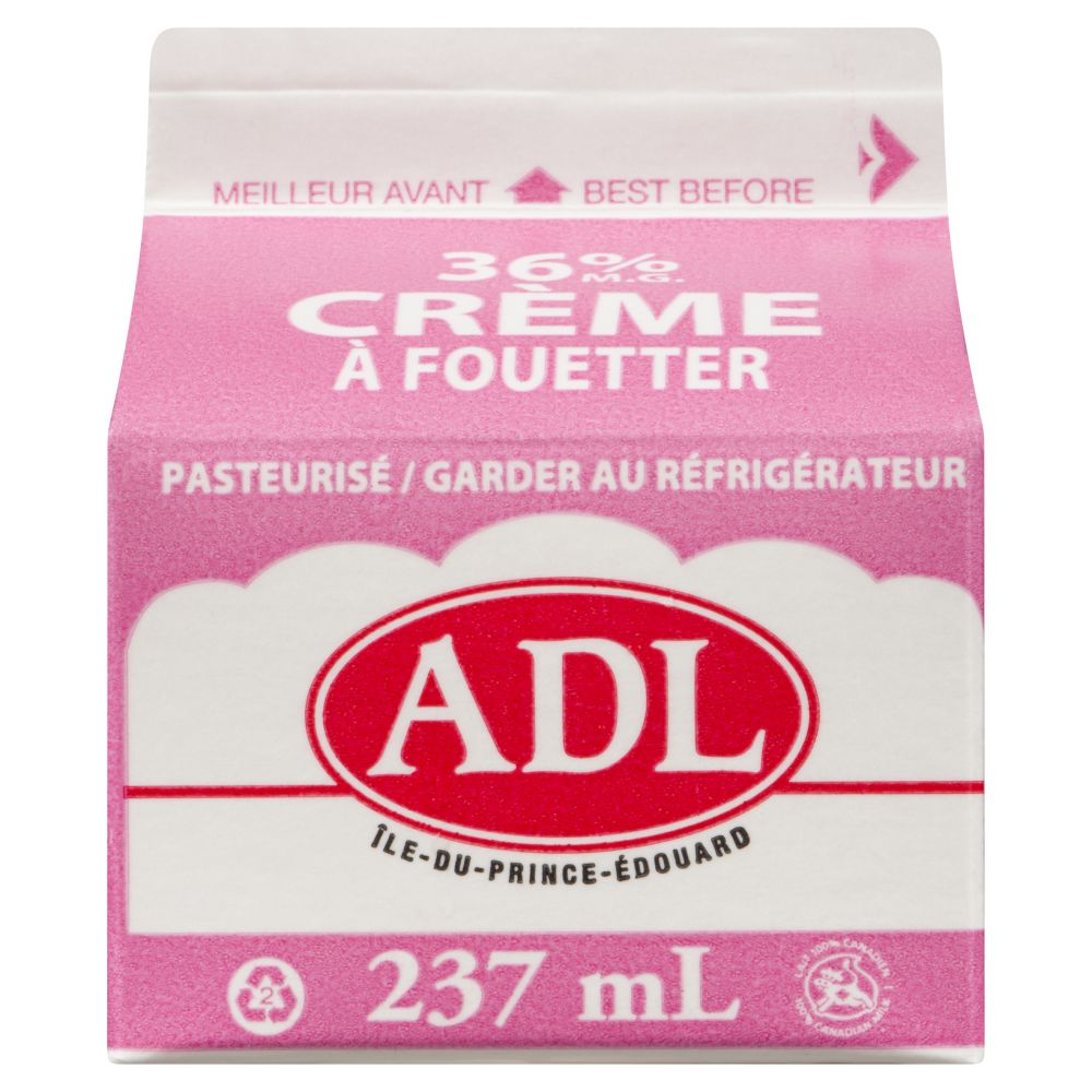 ADL Crème à fouetter 36% M.G. 237ml