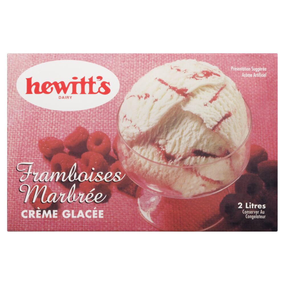 Hewitt's Dairy Crème glacée marbrée framboises 2L