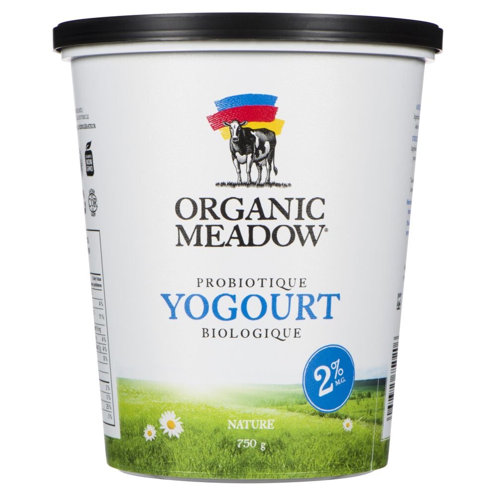 Organic Meadow Yogourt nature probiotique biologique 2% M.G. 750g