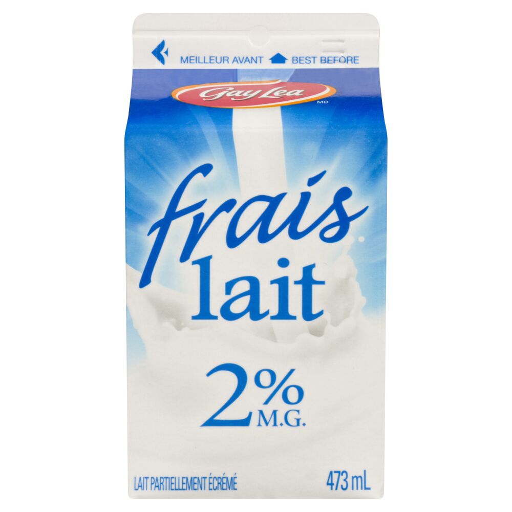 Gay Lea Lait partiellement écrémé 2% M.G. 473ml