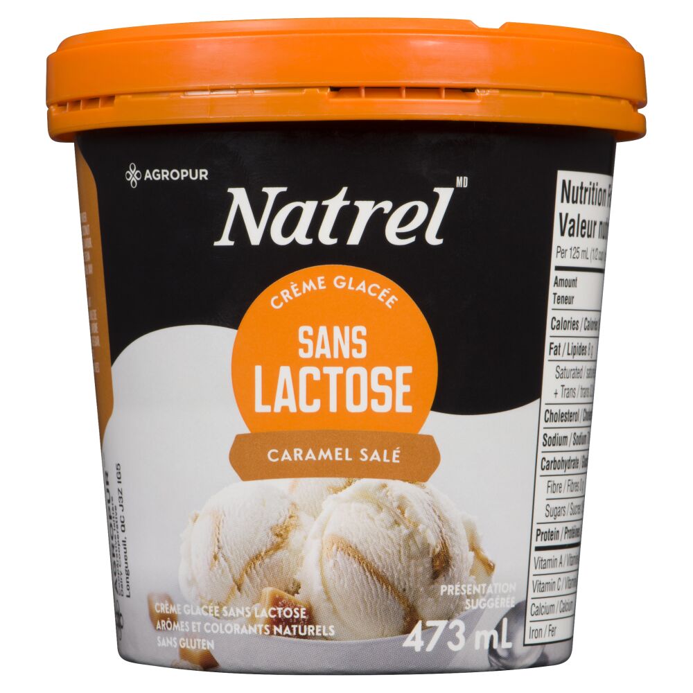 Natrel Crème glacée sans lactose caramel salé 473ml