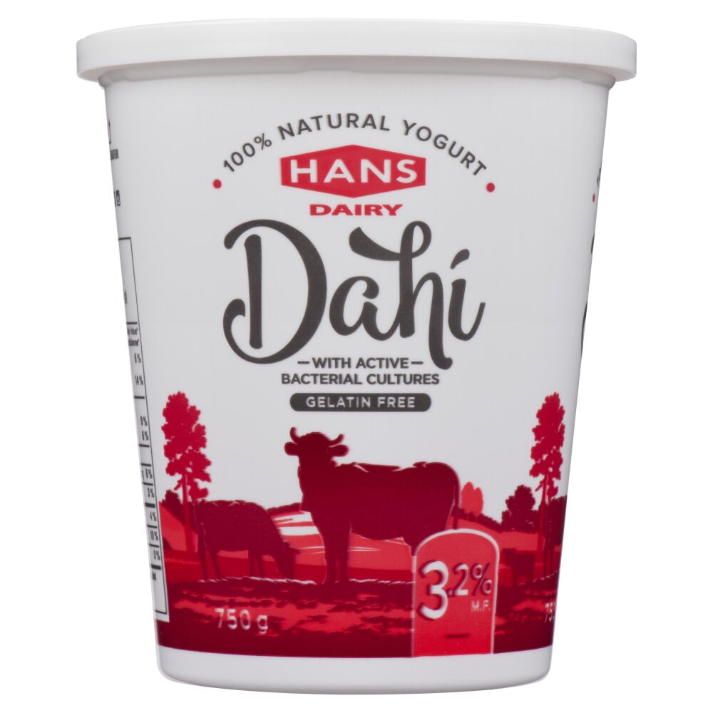 Hans Dairy Dahi Natural Yogurt 3.2% M.F. 750g