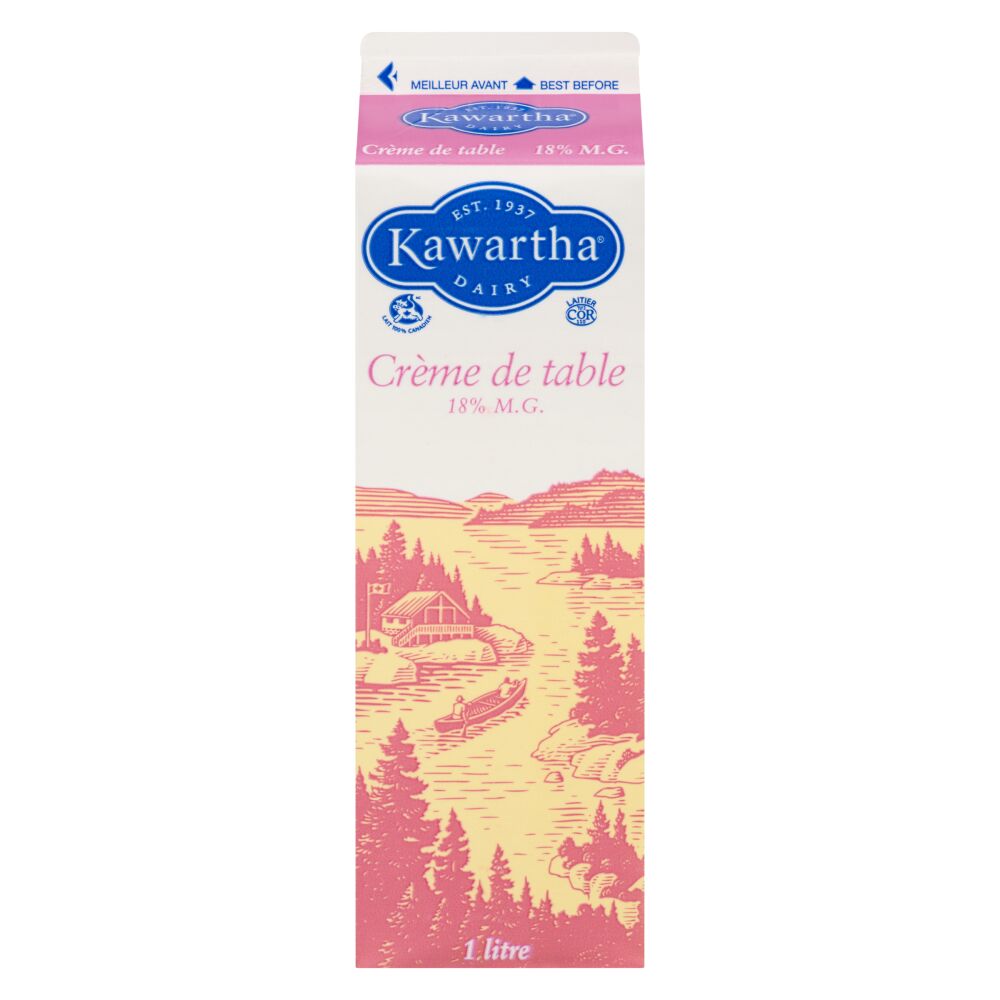 Kawartha Dairy Crème de table 18% M.G. 1L