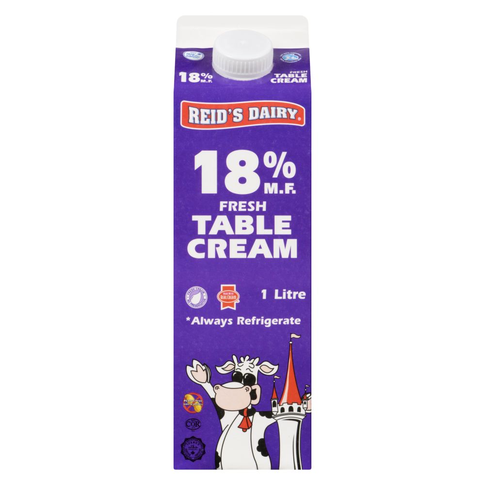 Reid's Dairy Fresh Table Cream 18% M.F.  1L
