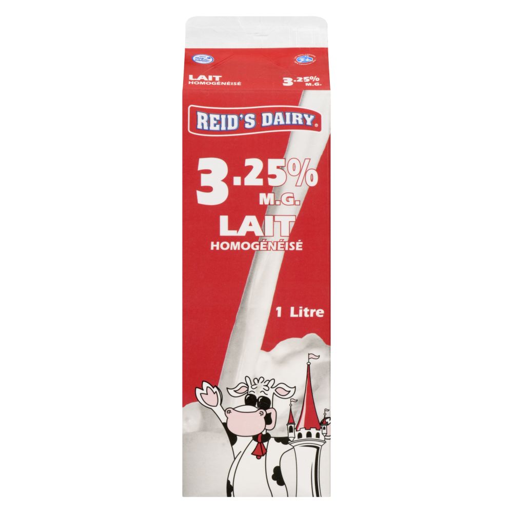 Reid's Dairy Lait homogénéisé 3.25% M.G. 1L