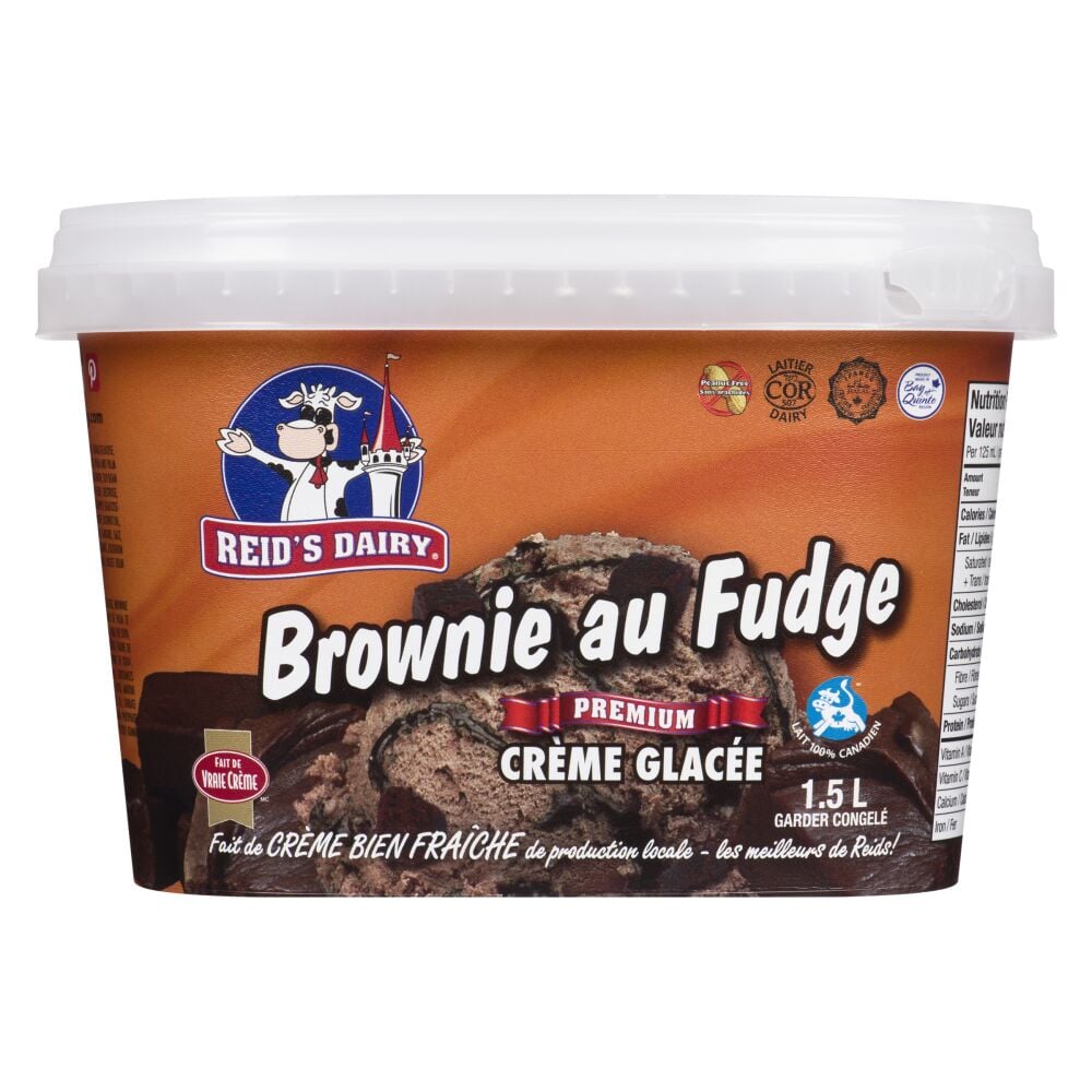 Reid's Dairy Crème glacée brownie au fudge 1.5L