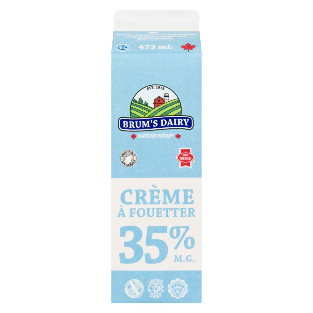 Brum's Dairy Crème à fouetter 35% M.G. 473ml