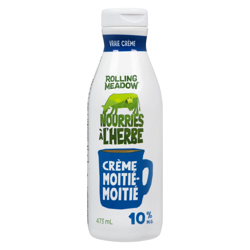 Rolling Meadow Crème moitié-moitié nourries à l'herbe 10% M.G. 473ml