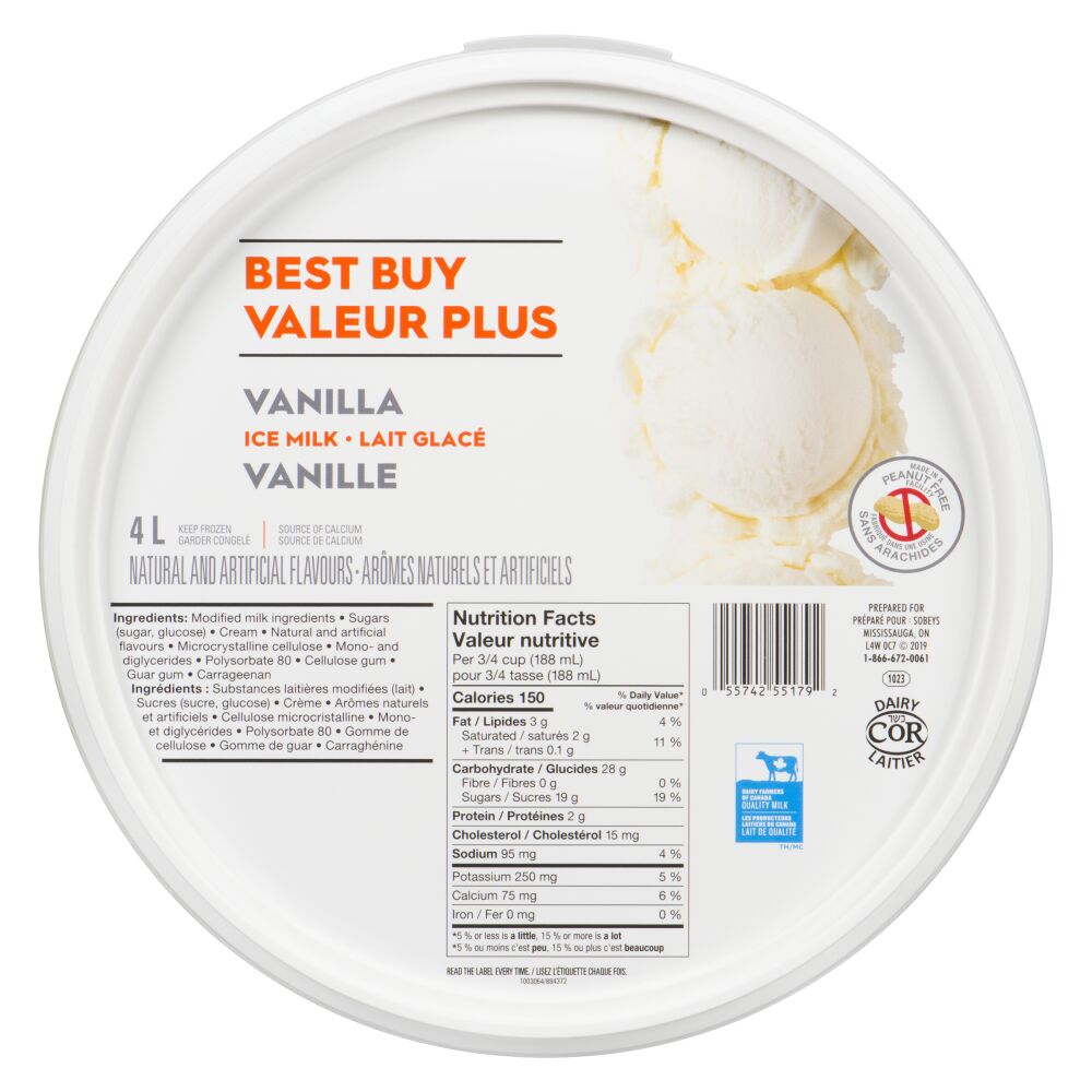 Best Buy Vanilla Ice Milk 4L