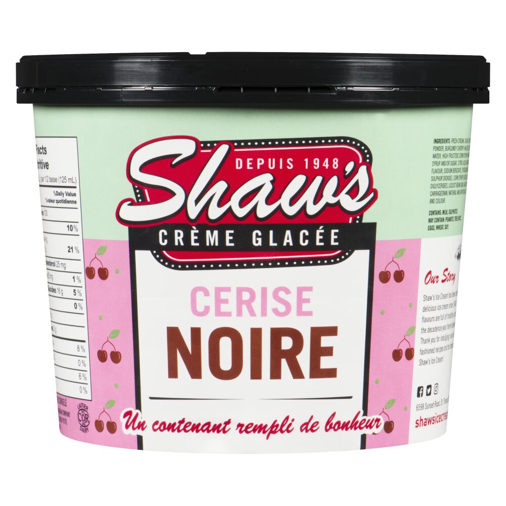 Shaw's Ice Cream Crème glacée cerise noire sucrée 1.5L