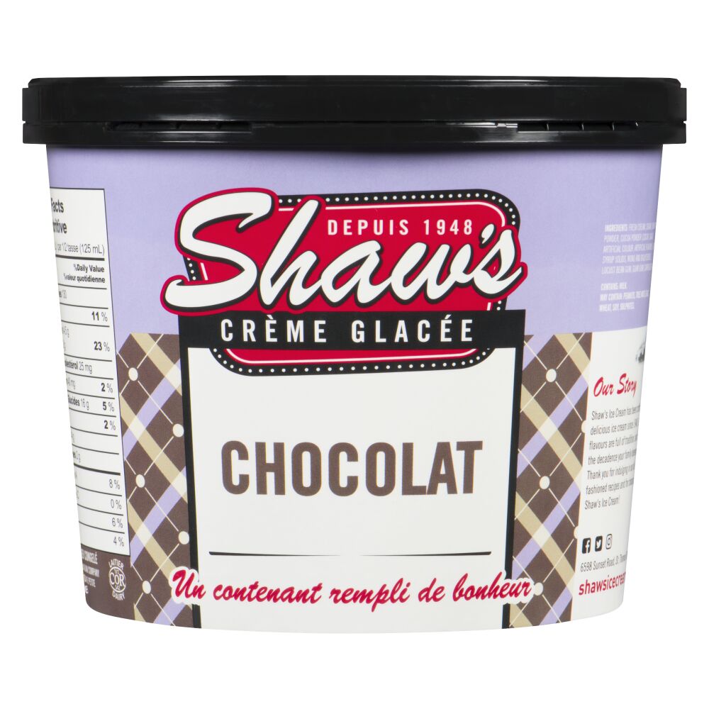 Shaw's Ice Cream Crème glacée chocolat 1.5L