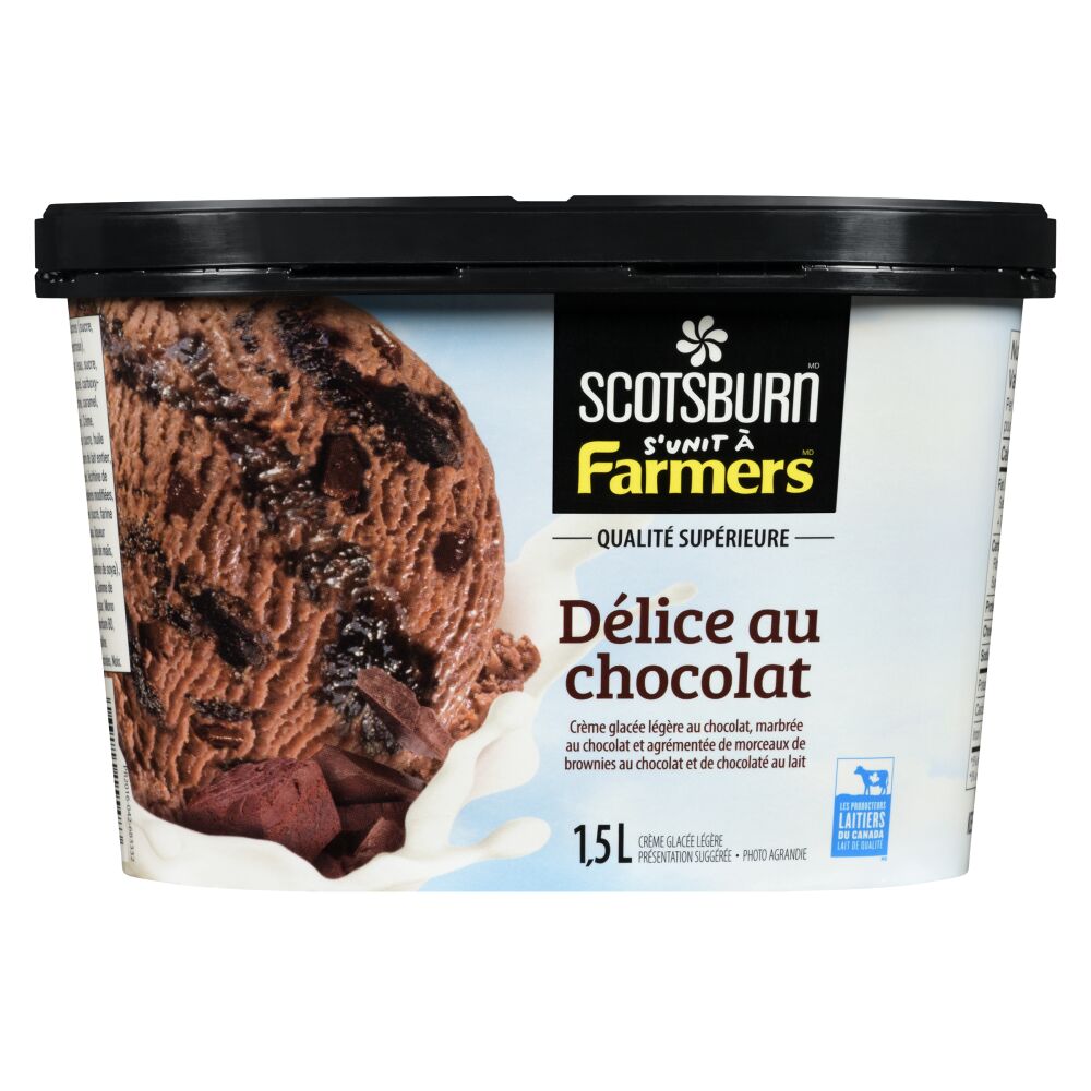 Scotsburn s'unit à Farmers Crème glacée légère qualité supérieure délice au chocolat 1.5L