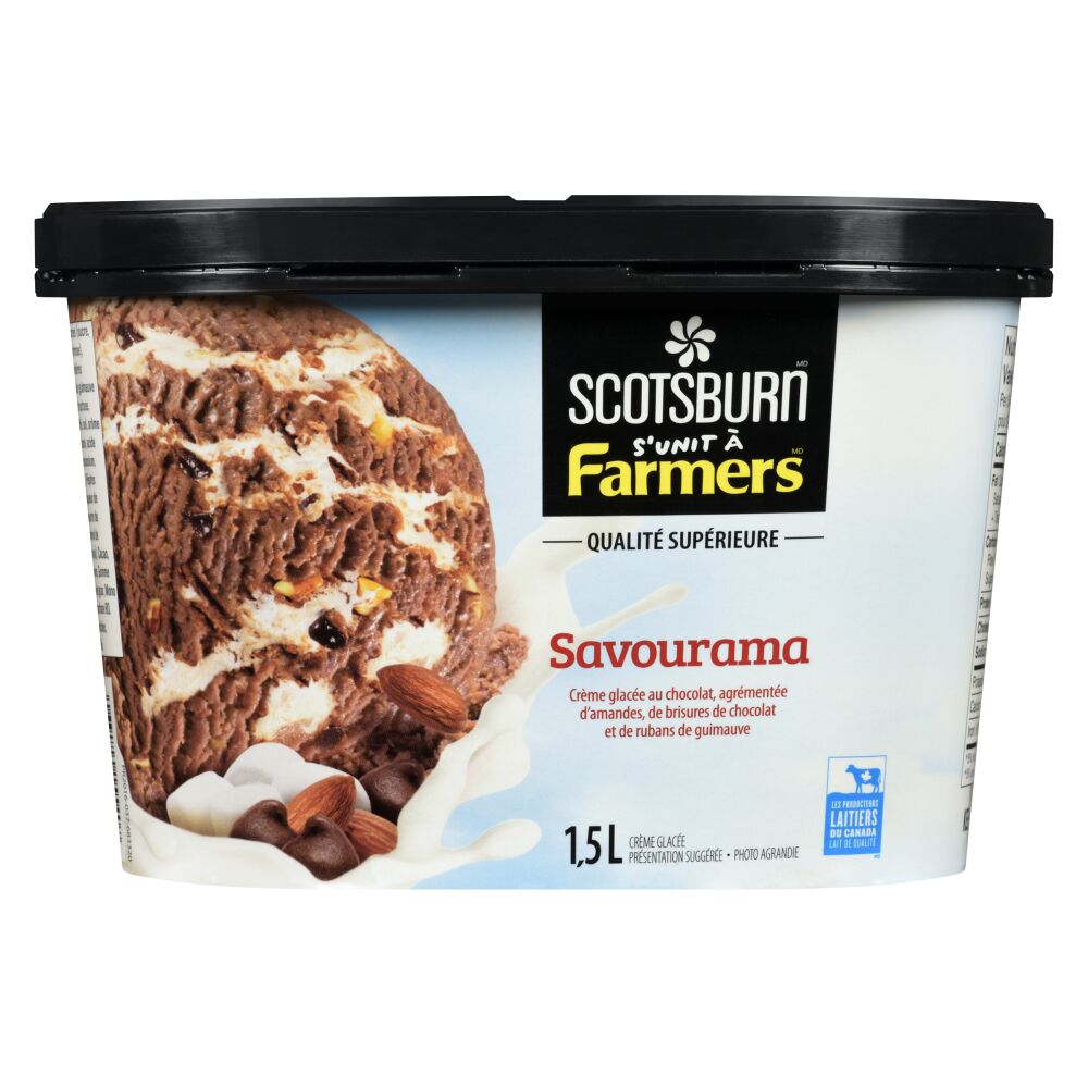 Scotsburn s'unit à Farmers Crème glacée qualité supérieure savourama 1.5L