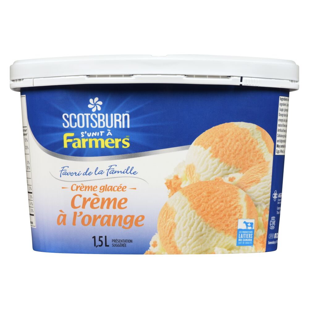 Scotsburn s'unit à Farmers Crème glacée crème à l'orange 1.5L