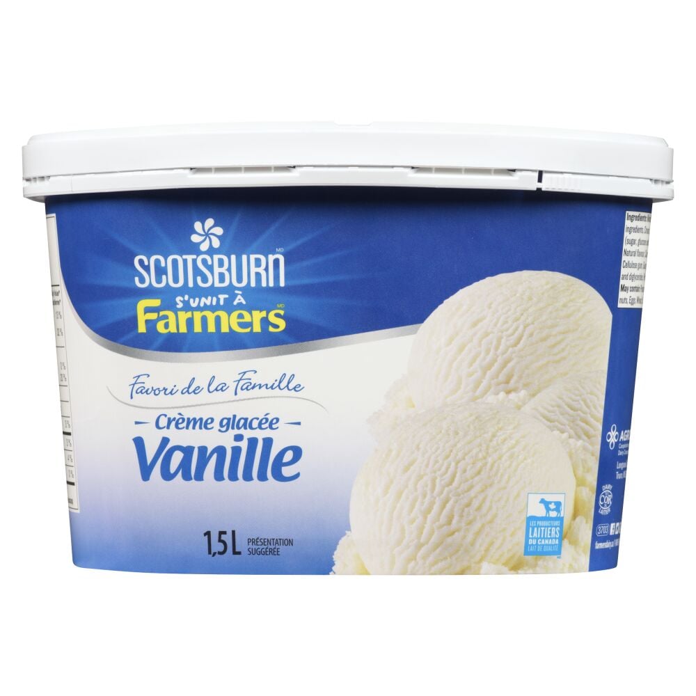 Scotsburn s'unit à Farmers Crème glacée vanille 1.5L