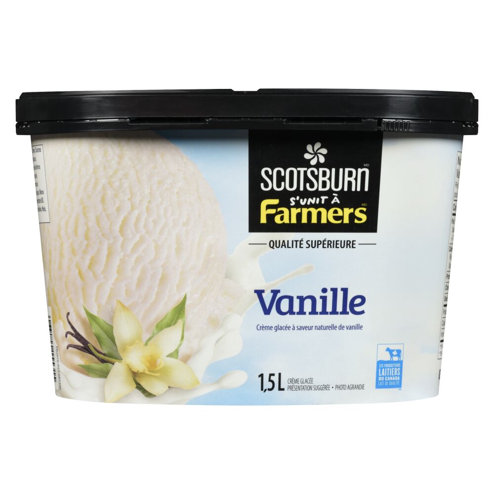 Scotsburn s'unit à Farmers Crème glacée qualité supérieure vanille 1.5L