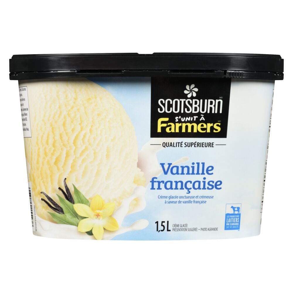 Scotsburn s'unit à Farmers Crème glacée de qualité supérieure vanille française 1.5L