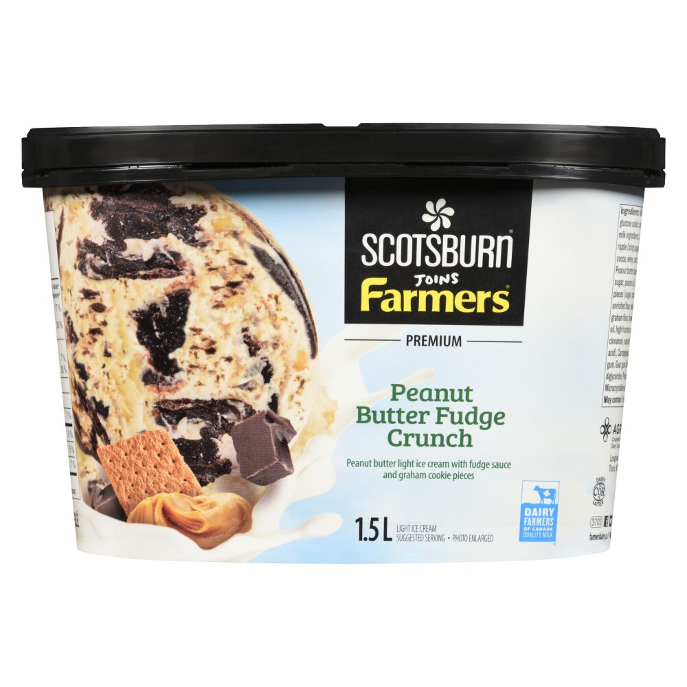 Scotsburn Joins Farmers Peanut Butter Fudge Crunch Premium Light Ice Cream 1.5L