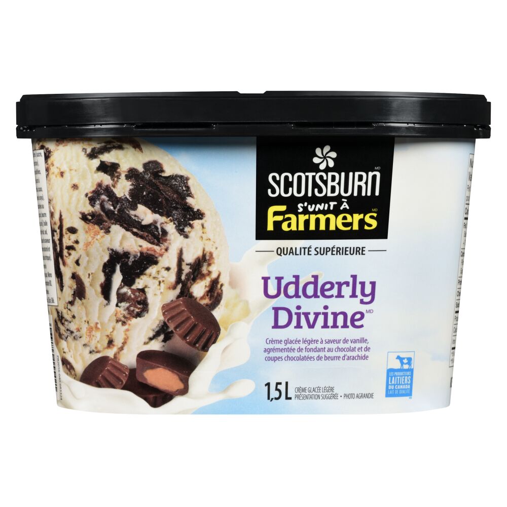 Scotsburn s'unit à Farmers Crème glacée légère qualité supérieure Udderly Divine 1.5L