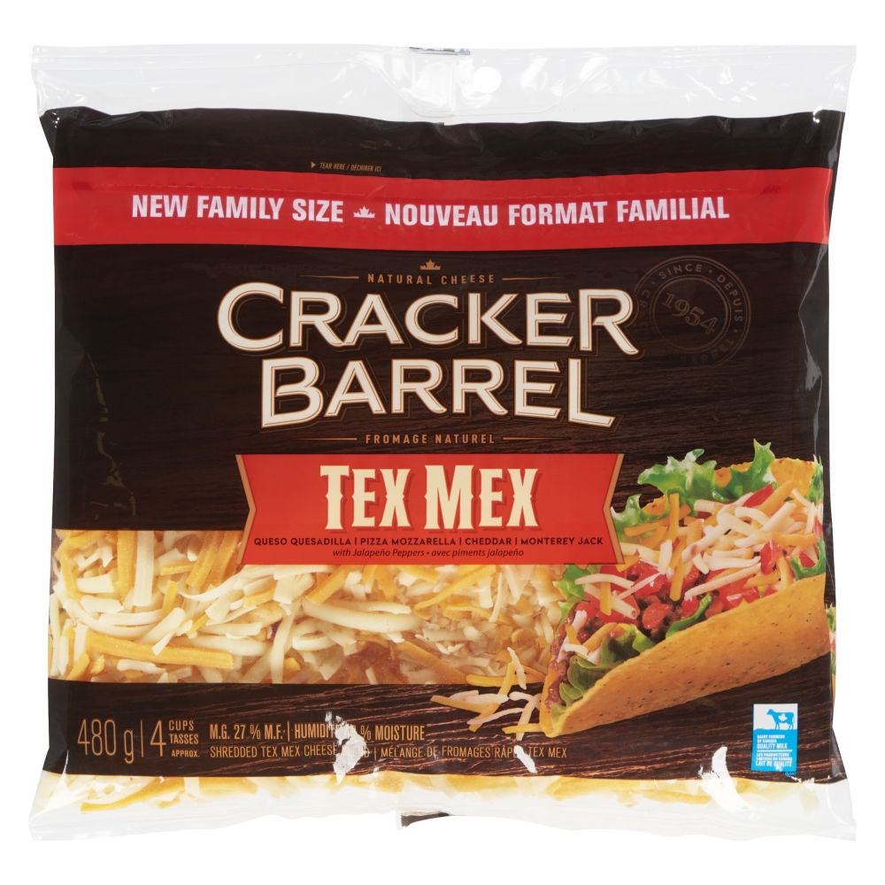 Cracker Barrel Shredded Natural Cheese Tex-Mex 480g