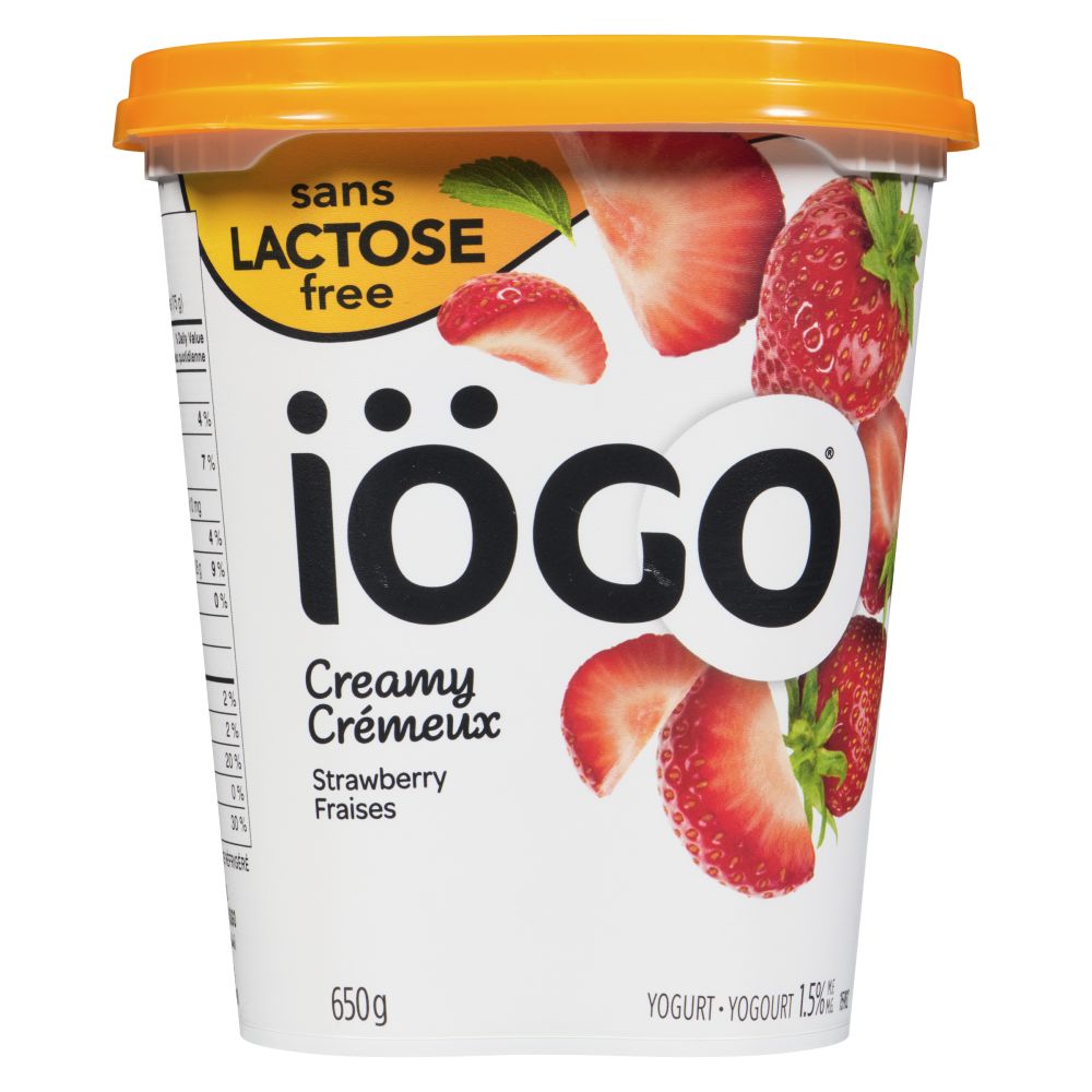 Iögo Lactose Free Strawberry Yogurt 1.5% M.F. 650g