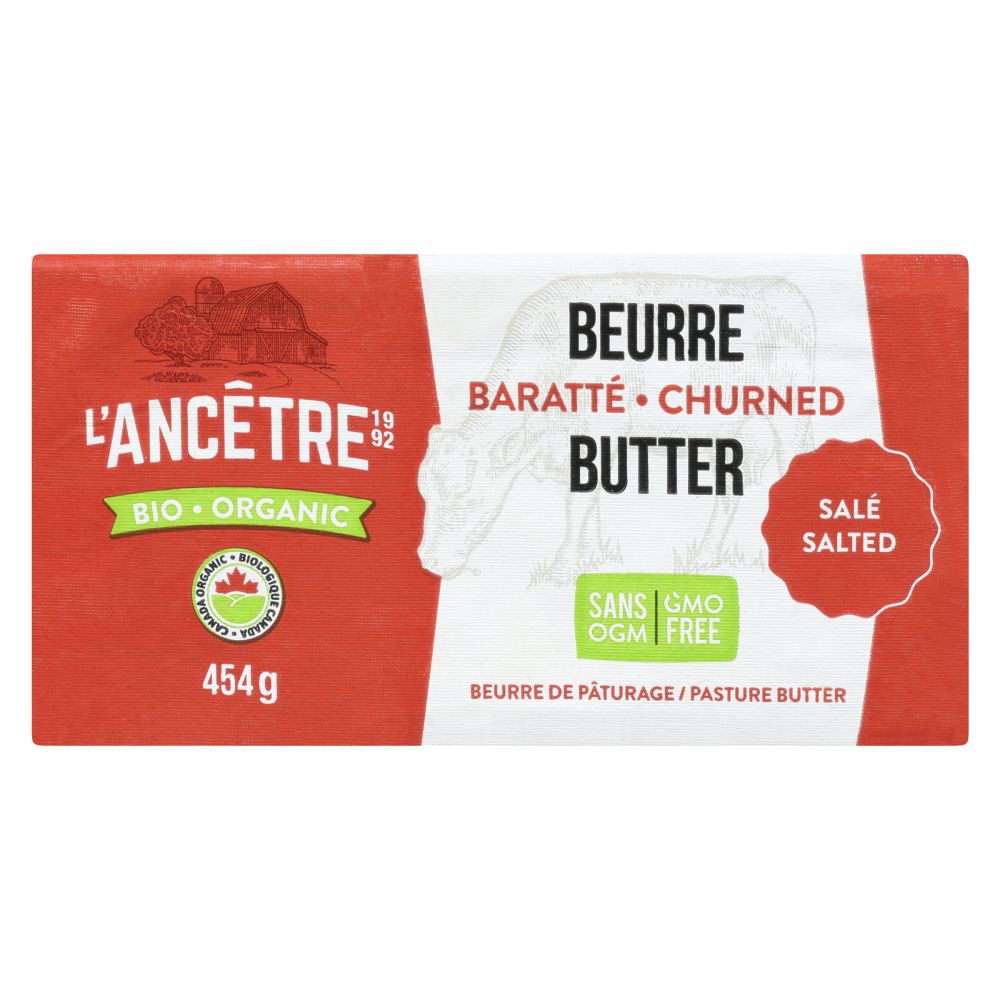 L'Ancêtre Organic Salted Churned Butter 454g