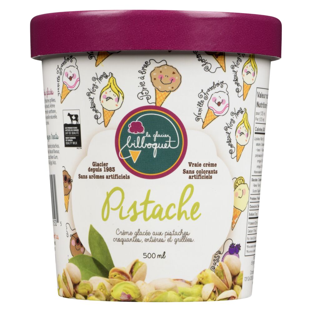 Le glacier bilboquet Crème glacée pistache 500ml