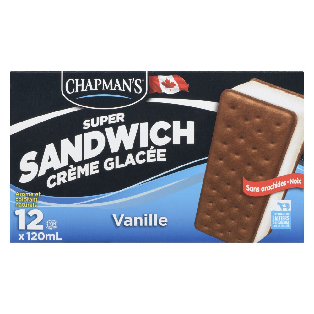Chapman's Super sandwichs à la crème glacée Vanille 12x120ml