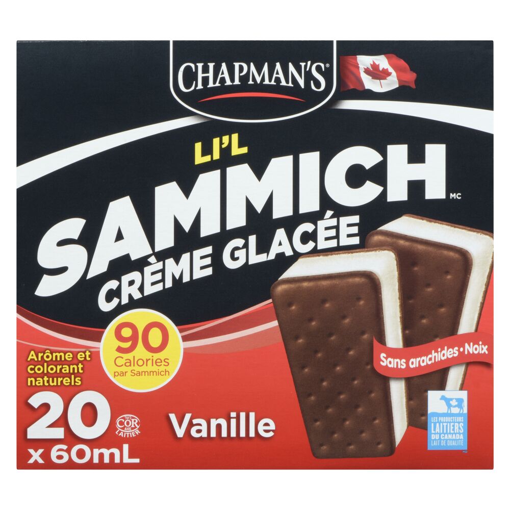 Chapman's Sandwichs à la crème glacée vanille Li'L Sammich 20x60ml